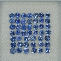 2.7-3.3 mm Natural Blue Sapphire Loose Gemstone Round Diamond Cut Vs Quality Color