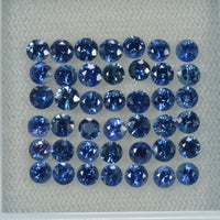 3.2-4.0 mm Natural Blue Sapphire Loose Gemstone Round Diamond Cut Vs Quality Color - Thai Gems Export Ltd.