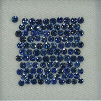 2.0-2.3 mm Natural Blue Sapphire Loose Gemstone Round Diamond Cut Vs Quality Color