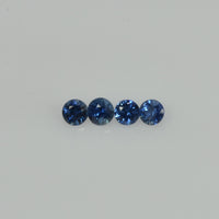 2.7-3.3 mm Natural Blue Sapphire Loose Gemstone Round Diamond Cut Vs Quality Color