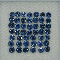 2.7-3.3 mm Natural Blue Sapphire Loose Gemstone Round Diamond Cut Vs Quality Color