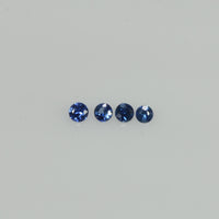 2.0-3.0 mm Natural Blue Sapphire Loose Gemstone Round Diamond Cut Vs Quality Color