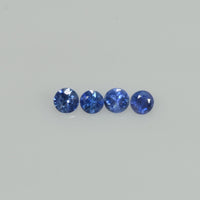 3.0-3.5 mm Natural Blue Sapphire Loose Gemstone Round Diamond Cut Vs Quality Color
