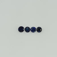 2.0-5.5 mm Natural Blue Sapphire Loose Gemstone Round Diamond Cut Vs Quality Color