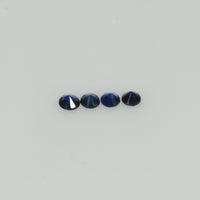 2.0-5.5 mm Natural Blue Sapphire Loose Gemstone Round Diamond Cut Vs Quality Color