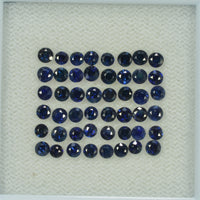 2.0-5.5 mm Natural Blue Sapphire Loose Gemstone Round Diamond Cut Vs Quality Color
