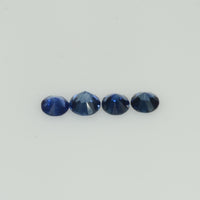 3.0-4.0 mm Natural Blue Sapphire Loose Gemstone Round Diamond Cut Vs Quality Color - Thai Gems Export Ltd.