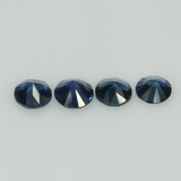 4.5-6.0 mm Natural Blue Sapphire Loose Gemstone Round Diamond Cut Vs Quality Color