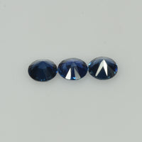 4.5-5.5 mm Natural Blue Sapphire Loose Gemstone Round Diamond Cut Vs Quality Color