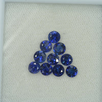 2.8-5.1 mm Natural Blue Sapphire Loose Gemstone Round Diamond Cut Vs Quality Color - Thai Gems Export Ltd.