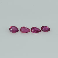 3.5x2.5 mm Natural Ruby Loose Gemstone Pear Cut