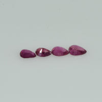3.5x2.5 mm Lot Natural Ruby Loose Gemstone Pear Cut