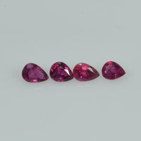 3.5x2.5 mm Lot Natural Ruby Loose Gemstone Pear Cut