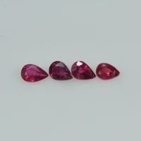3.5x2.5 mm Natural Ruby Loose Gemstone Pear Cut