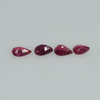 3.5x2.5 mm Natural Ruby Loose Gemstone Pear Cut