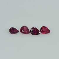 3.5x2.5 mm Lot Natural Ruby Loose Gemstone Pear Cut