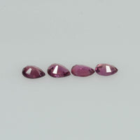 3.5x2.5 mm Natural Ruby Loose Gemstone Pear Cut