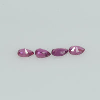 3.5x2.5 mm Lot Natural Ruby Loose Gemstone Pear Cut