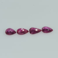 4x3 mm Lot Natural Ruby Loose Gemstone Pear Cut