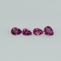 3.5x2.5 mm Lot Natural Ruby Loose Gemstone Pear Cut