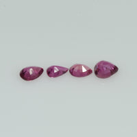 3.5x2.5 mm Lot Natural Ruby Loose Gemstone Pear Cut