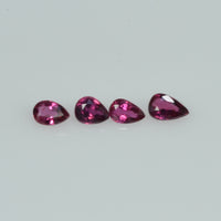 3.5x2.5 mm Lot Natural Ruby Loose Gemstone Pear Cut