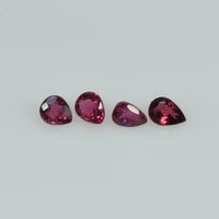 3.5x2.5 mm Lot Natural Ruby Loose Gemstone Pear Cut