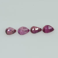 4x3 mm Lot Natural Ruby Loose Gemstone Pear Cut