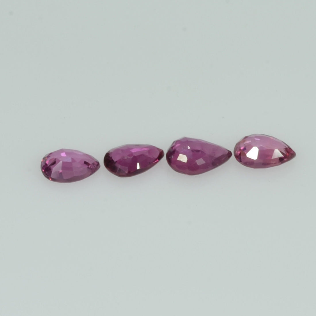 4x3 mm Natural Ruby Loose Gemstone Pear Cut