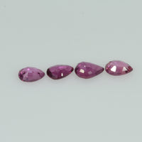 4x3 mm Natural Ruby Loose Gemstone Pear Cut