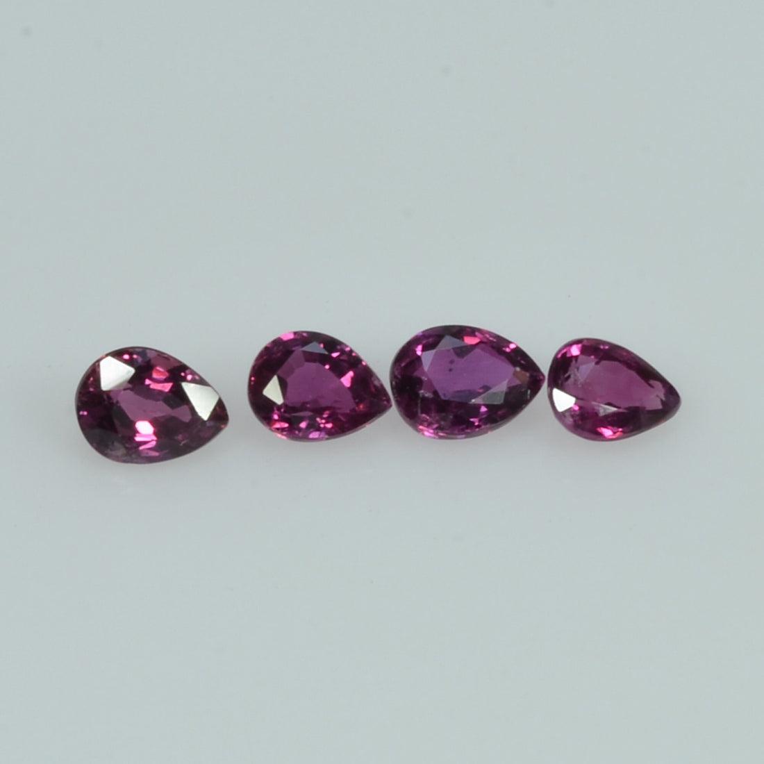 4x3 mm Natural Ruby Loose Gemstone Pear Cut