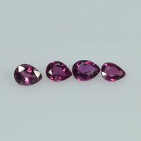 4x3 mm Natural Ruby Loose Gemstone Pear Cut