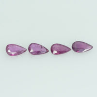 5x3 mm Lot Natural Ruby Loose Gemstone Pear Cut