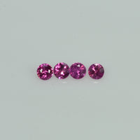 2.7-4.4 mm Natural Pink Sapphire Loose Gemstone Round Diamond Cut