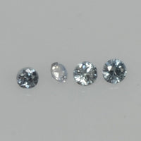 1.0-3.6 mm Natural Blue Sapphire Loose Gemstone Round Diamond Cut Vs Quality Color