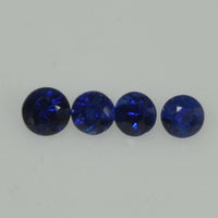 2.5-3.5 mm Natural Blue Sapphire Loose Gemstone Round Diamond Cut Vs Quality Color - Thai Gems Export Ltd.