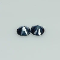 4.8 mm Natural Blue Sapphire Loose Pair Gemstone Round Cut