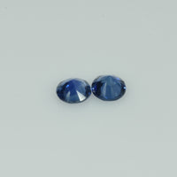 4 mm Natural Blue Sapphire Loose Pair Gemstone Round Cut