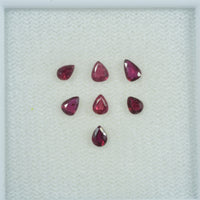 3.5x2.5 mm Lot Natural Ruby Loose Gemstone Pear Cut