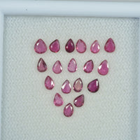 3.5x2.5 mm Lot Natural Ruby Loose Gemstone Pear Cut