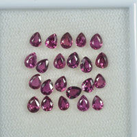 4x3 mm Natural Ruby Loose Gemstone Pear Cut