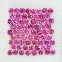 2.5 mm Natural Pink Sapphire Loose Gemstone Round Diamond Cut Claenish Quality AAA+ Color