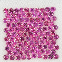 1.8-2.3 mm Natural Pink Sapphire Loose Gemstone Round Diamond Cut Vs Quality AAA+ Color