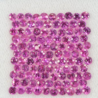1.8-2.3 mm Natural Pink Sapphire Loose Gemstone Round Diamond Cut Cleanish Quality AA Color