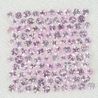 1.4-3.0 mm Natural Pink Sapphire Loose Gemstone Round Diamond Cut Cleanish Quality Color