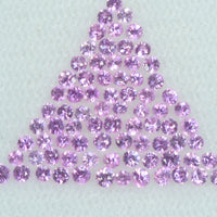 1.4-1.7 mm Natural Pink Sapphire Loose Gemstone Round Diamond Cut Cleanish Quality Color