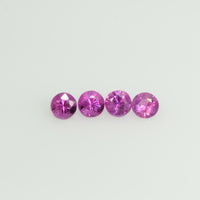 2.5-4.1 mm Natural Pink Sapphire Loose Gemstone Round Diamond Cut Vs Quality