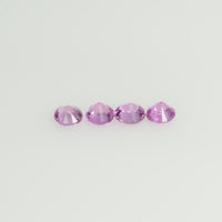 2.5-4 mm Natural Pink Sapphire Loose Gemstone Round Diamond Cut Vs Quality