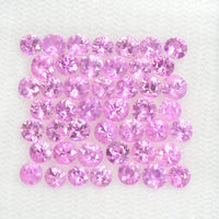 2.5-4 mm Natural Pink Sapphire Loose Gemstone Round Diamond Cut Vs Quality