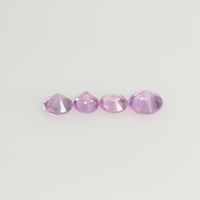 2.6-4.0 mm Natural Pink Sapphire Loose Gemstone Round Diamond Cut Vs Quality